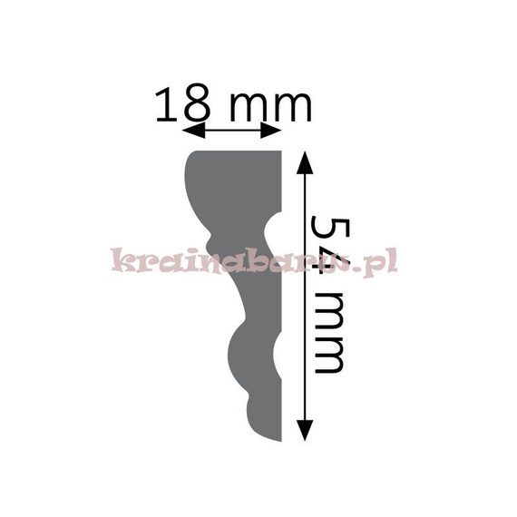 Listwa naścienna gładka elastyczna LNG-05F 235 x 5,4 x  1,8cm