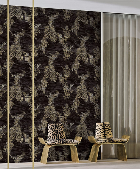 Tapeta Roberto Cavalli skóra i marmur