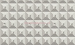 Tapeta geometryczna iluzja 3D kwadraty trójkąty w czterech odcieniach szarości  wyczuwalną w dotyku strukturą 