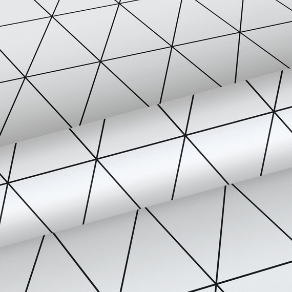 Tapeta 139148 graficzne trójkąty biało czarne