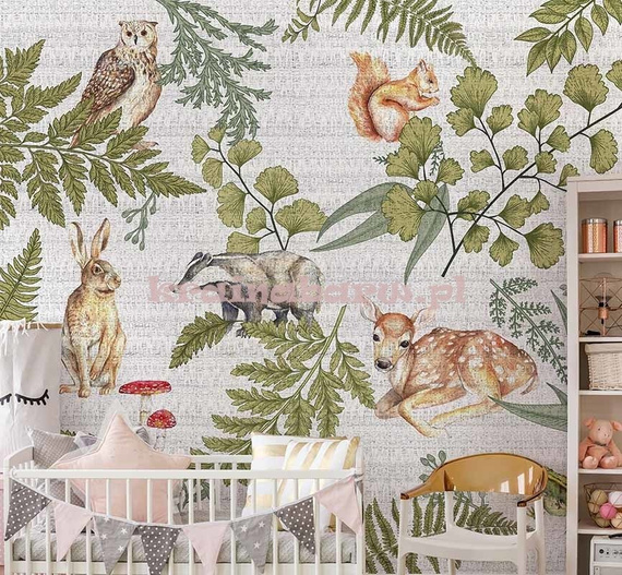 Fototapeta Wśród paproci leśne zwierzęta Petit Bois I