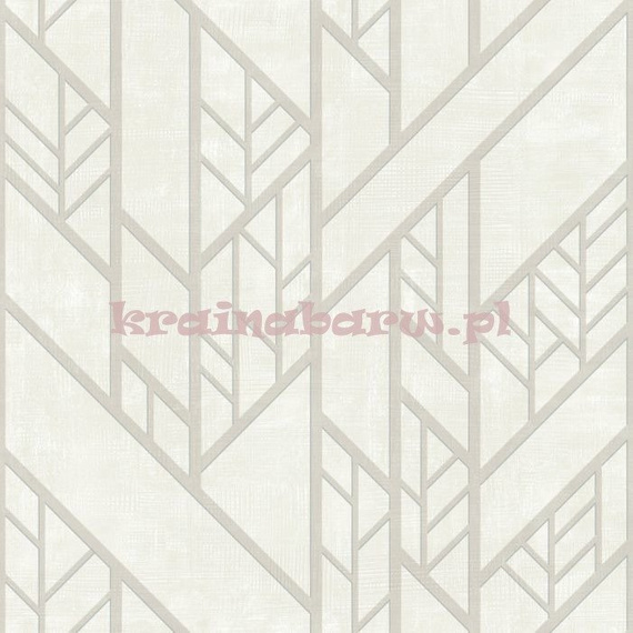 Tapeta geometryczna układ lini i rombów w beżach kremach