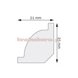 Listwa przypodłogowa LPC-01M 244 x 2,3 x 2,1cm