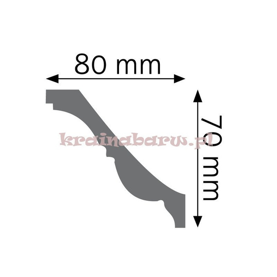 Listwa sufitowa zdobiona LGZ-04 240 x 7 x 8cm