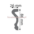 Listwa naścienna gładka LNG-03 240 x 8,6 x 2,6cm