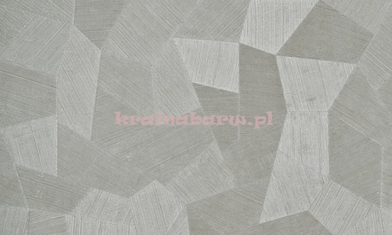 Tapeta geometryczna z wielokątami w beżach z wyczuwalną strukturą  i efektem 3D