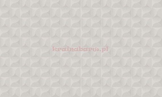 Luksusowa tapeta geometryczna 3D efektowne kwadraty z wypukłymi krągłymi wzorami w delikatnej szarości