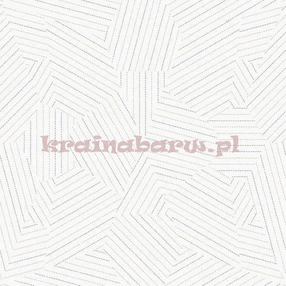 Tapeta  z geometrycznym wzorem na jasnym kremowym tle