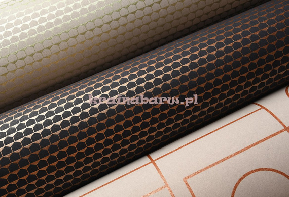 Nowoczesna tapeta z drobnym geometrycznym srebrzystym wzorem na jasno szarym matowym tle