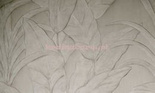 Modna tapeta z dużymi liśćmi z wyczuwalnym wzorem szaro beżowa