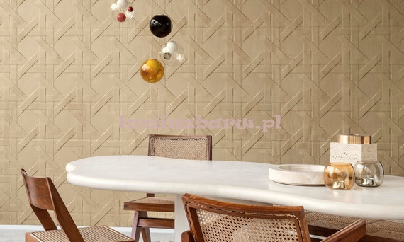 Luksusowa tapeta geometryczna 3D przeplatane linie szara