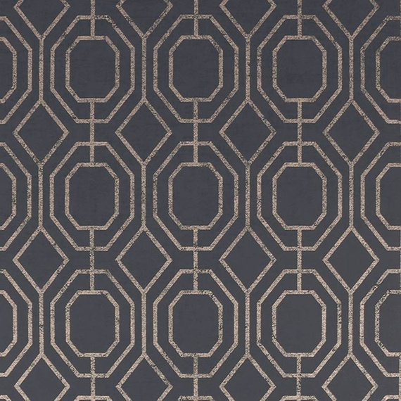 Tapeta 115935 geometryczne ornamety na ciemno niebieskim tle