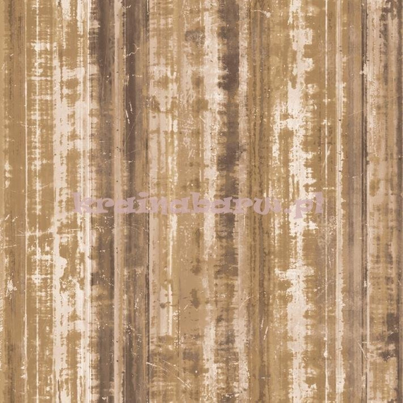 Modna tapeta przypominająca postarzałą blachę brązowo złocista