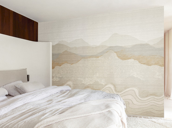 Mural Masureel Nebula Gold abstrakcja góry