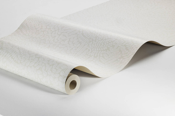 Tapeta w skandynawskim stylu liście listki stonowana szarość