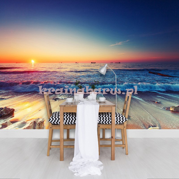 Fototapeta 12623 Plaża o Zachodzie Słońca