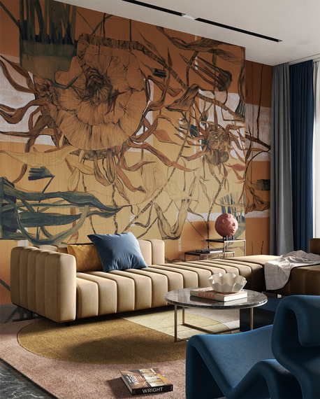 Fototapeta artystyczna Campo kwiaty