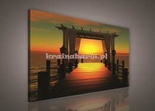 Obraz na płótnie PP189OO1 Pomost o zachodzie Słońca