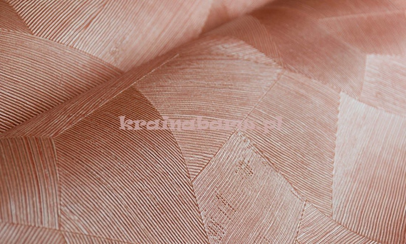 Tapeta geometryczna z wielokątami w beżach z wyczuwalną strukturą  i efektem 3D