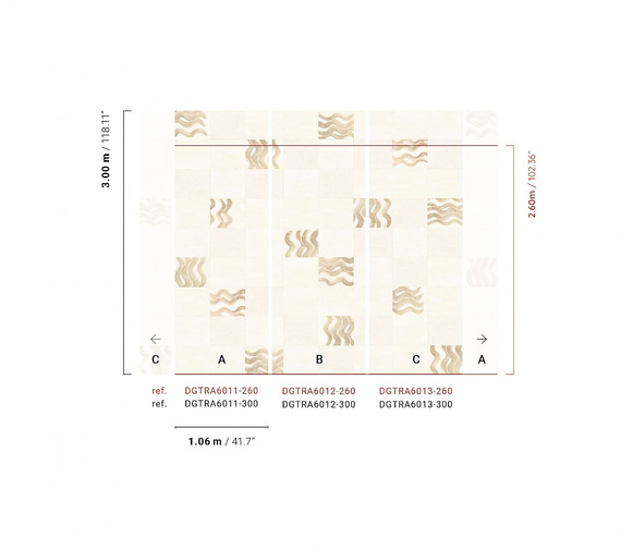 Mural Masureel Yugen DGTRA6011- 6013 geometryczny wzór