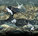 Mural Masureel Byobu DGTRA4011- 4013 żurawie