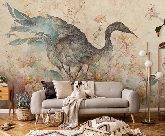 Fototapeta 14676 PTAK W KWIATACH