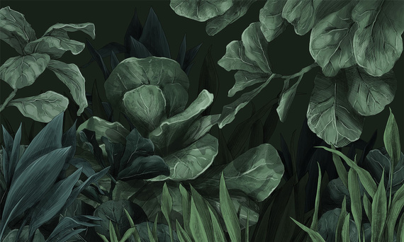 Tapeta Artystyczna Dark ficus