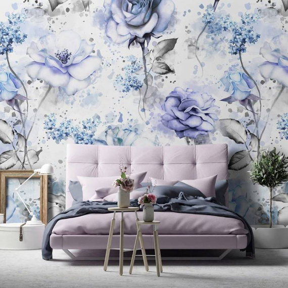 Fototapeta 13855 - Akwarelowe Kwiaty