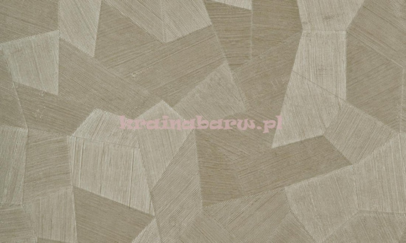 Tapeta geometryczna z wielokątami w złocistych beżach z wyczuwalną strukturą i efektem 3D