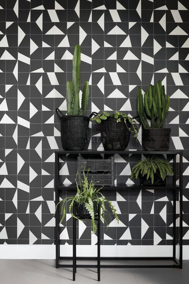 Tapeta 139087 geometryczna czarno biała