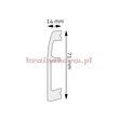 Listwa przypodłogowa LPC-06M 244 x 1,4 x 7,1cm