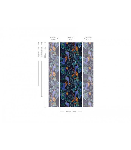 Tapeta Artystyczna Blue Parrots