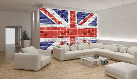 Fototapeta 518 GRAFFITI FLAGA ANGLII NA MURZE