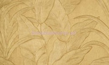 Modna tapeta z dużymi liśćmi z wyczuwalnym wzorem złocista