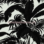Tapeta w duże czarne liście na białym tle