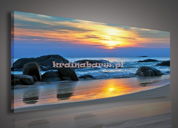 Obraz na płótnie PP158O3 Zachód Słońca na plaży