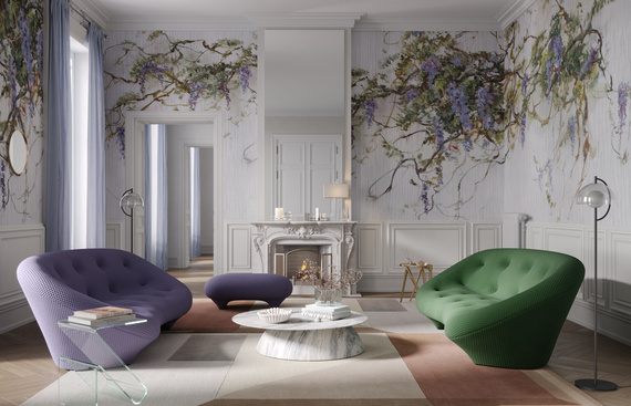 Fototapeta artystyczna Pastorale zwisające kwiaty wisteria