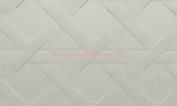 Luksusowa tapeta geometryczna 3D przeplatane linie w jasnym szarym kolorze