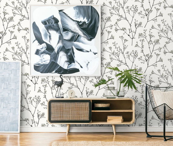 Tapeta tekstylna Paper&Ink NS50300 kwitnące gałązki