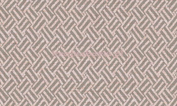 Nowoczesna geometryczna tapeta z  przeplatającymi liniami jasno różowymi na tle w odcieniu brązu w stylu Art-Deco