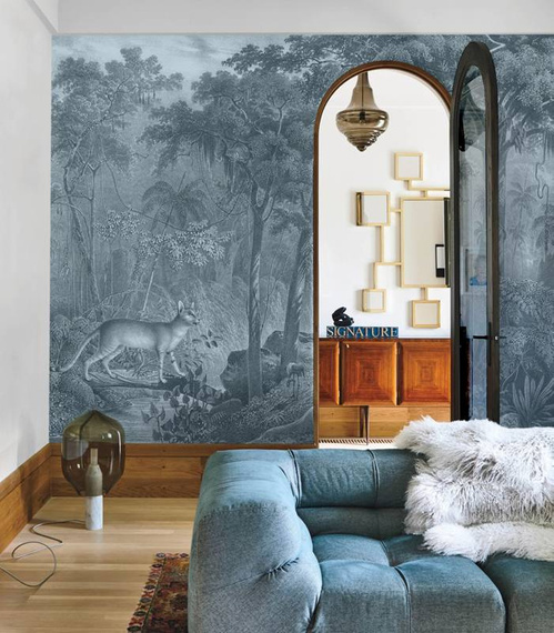 Tapeta Artystyczna Jungle Cat Blue