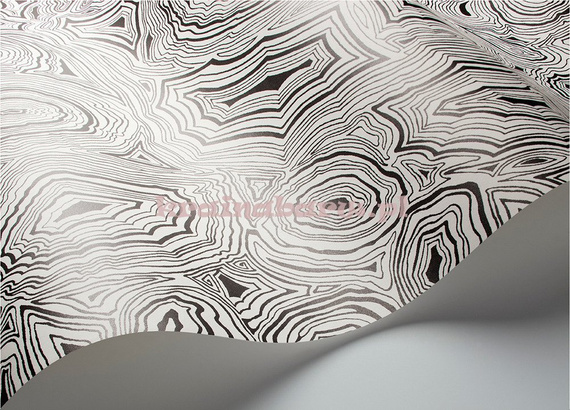 Luksusowa tapeta Malachit czarno biała