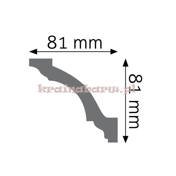Listwa sufitowa gładka elastyczna LGG-29F 235 x 8,1 x 8,1cm