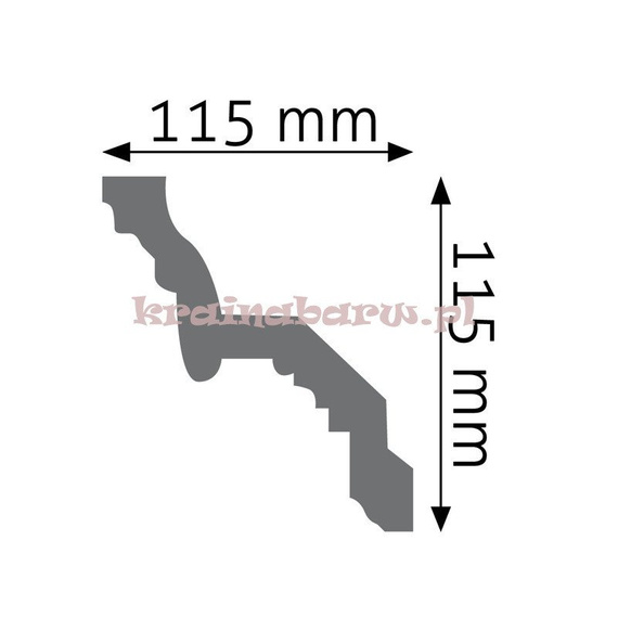 Listwa sufitowa zdobiona LGZ-06 240 x 11,5 x 11,5cm