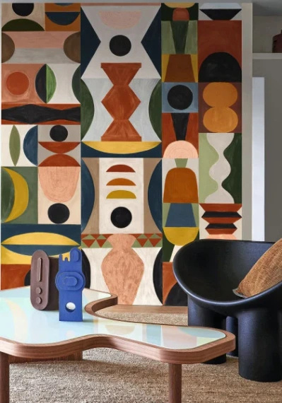 Mural Casamance 75564078 geometryczny wzór retro
