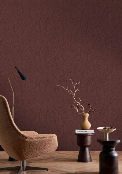 Tapeta falisty splot 76220916 Casamance Terra Rossa Jassine