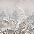 Fototapeta Liście palmy szare 3D