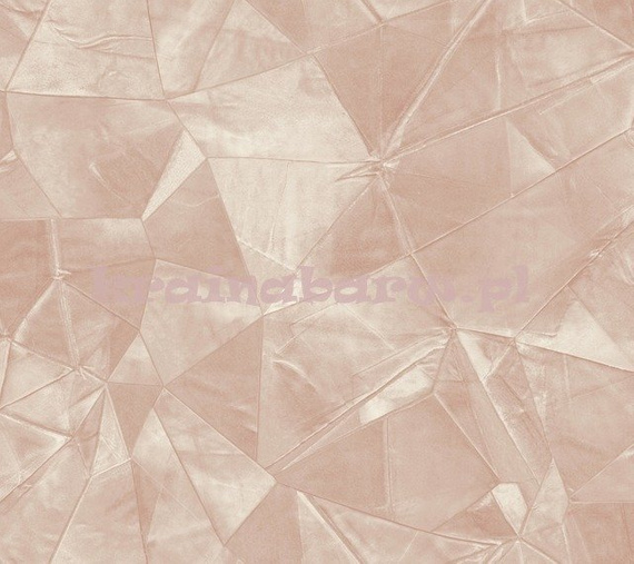 Tapeta geometryczna impresja Velvet Crush w brudnym różu