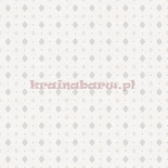 Tapeta geometryczna z  drobnymi rombami szarymi beżowymi  na jasno szarym tle
