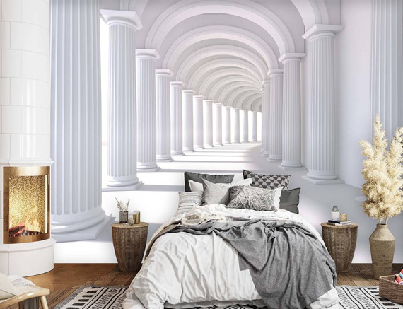 Fototapeta Optyczna iluzja w bieli